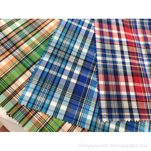 T/C(48%Cotton52%Polyester) Woven Yarn-dyed Plaid Fabric